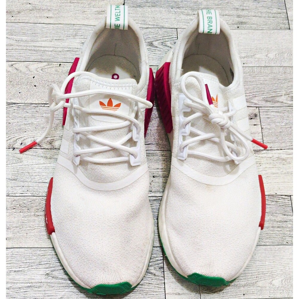 Rare Color Adidas NMD_R1 Boost Unisex Size 9 Sneakers White/Green/Magenta GZ4964